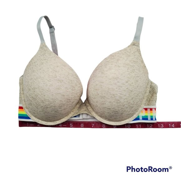 Victoria's Secret Pink Women's Wear Everywhere Push Up Rainbow Bra Size 32DD - Picture 4 of 10